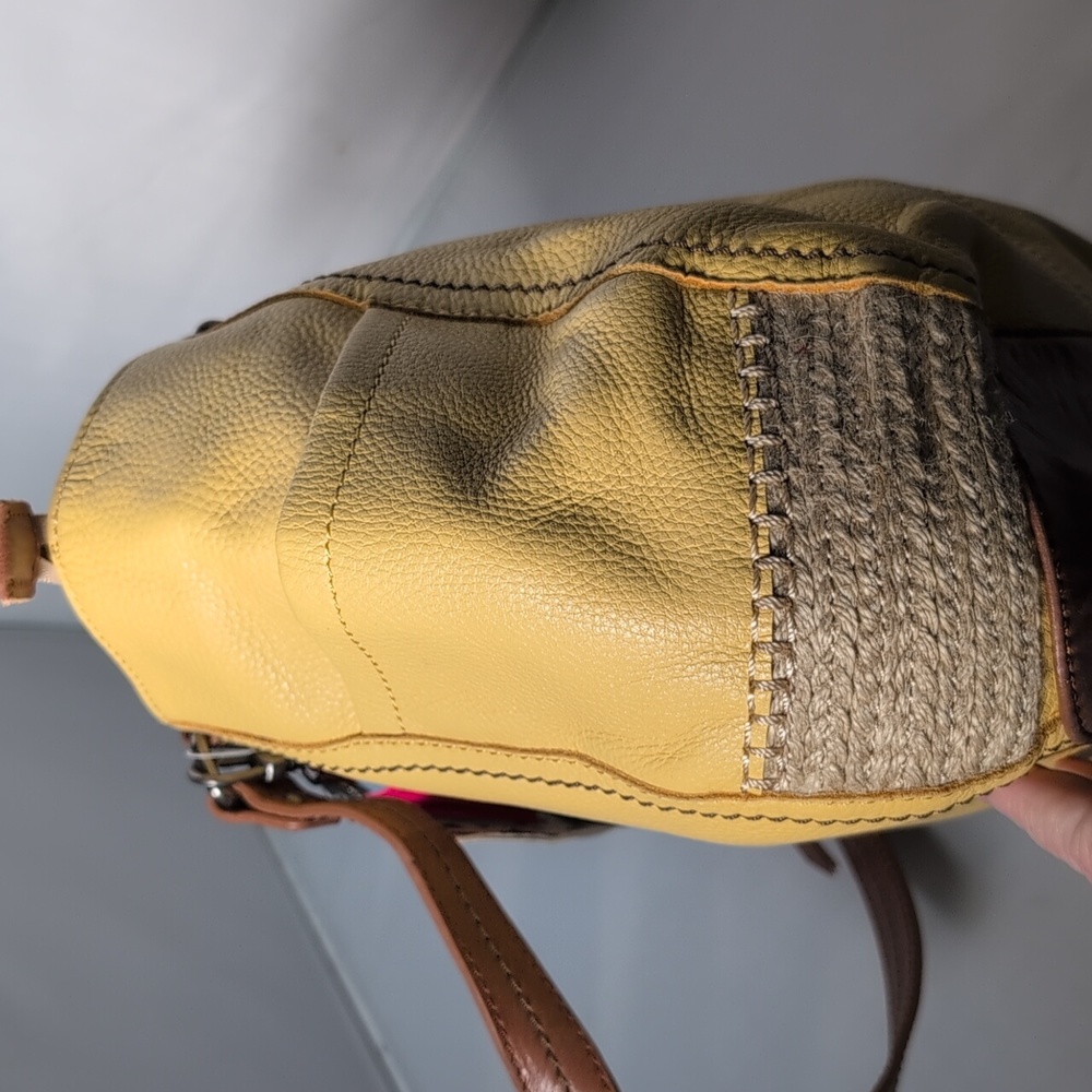 The Sak Kendra Leather Hobo Shoulder Bag Espadrille with Tassel in Sunlight - Picture 6 of 16